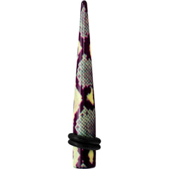 2G Green Snake Skin Acrylic Taper