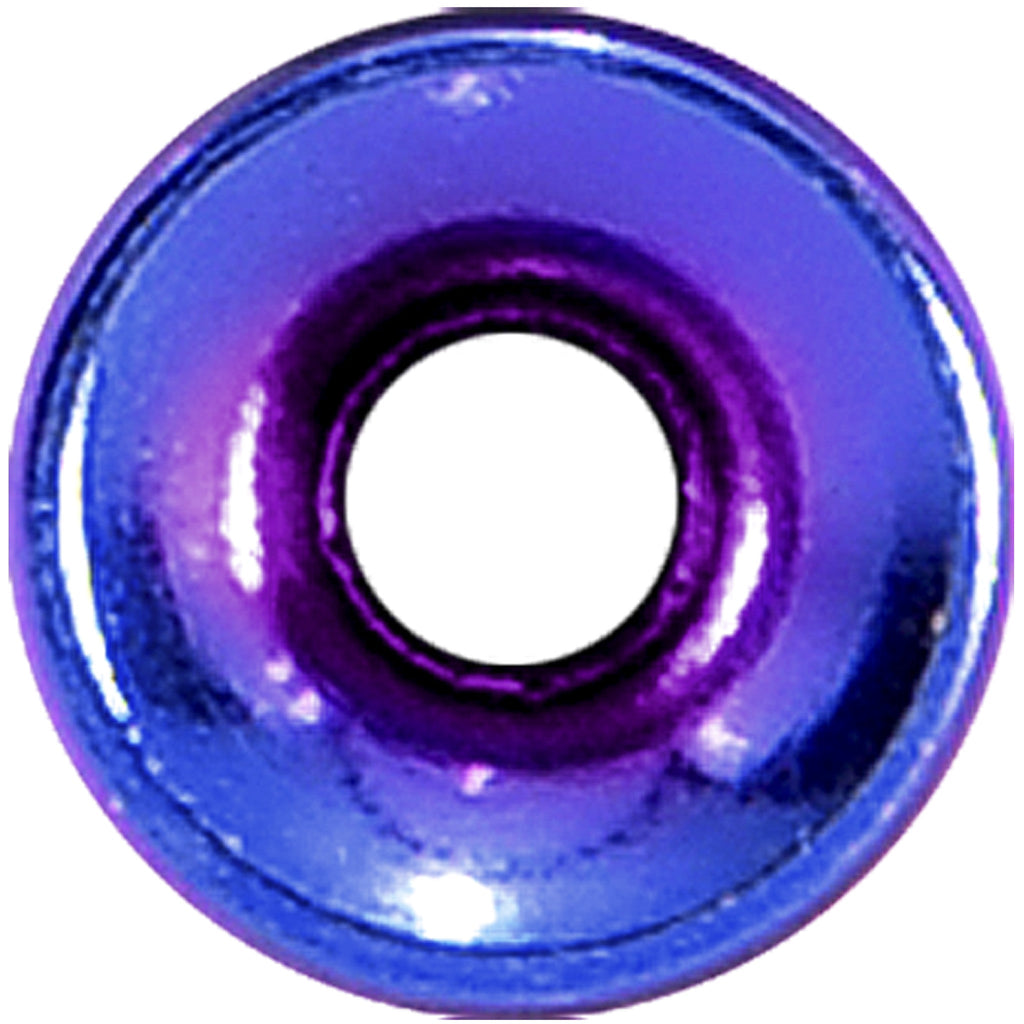 6G Purple Anodized Titanium Steel Internally Threaded Screw Fit Plug