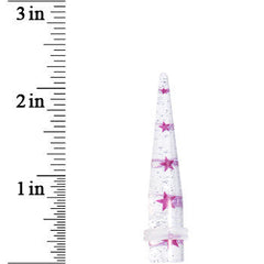 00G Clear Acrylic Glitter Purple Star Confetti Taper