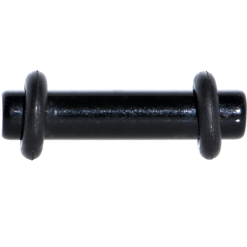 10G Ebony Black Acrylic Plug