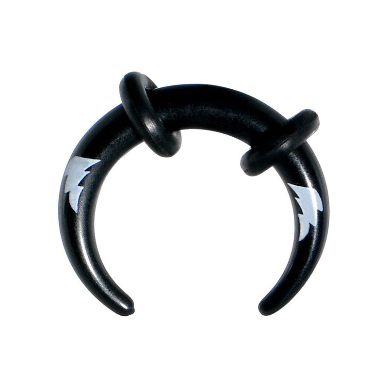 8G Black Acrylic White Lightning Buffalo Taper