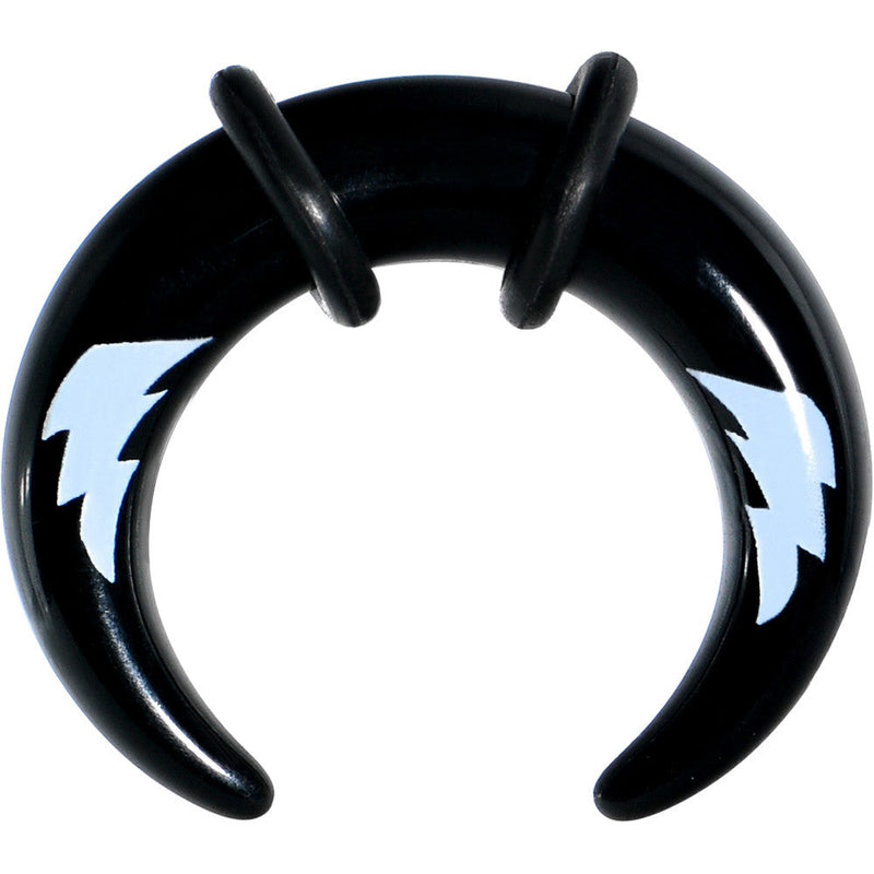 4G Black Acrylic White Lightning Buffalo Taper