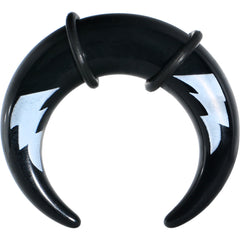 00G Black Acrylic White Lightning Buffalo Taper