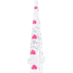 Clear Acrylic Glitter Pink Heart Confetti Taper 8G to 16mm