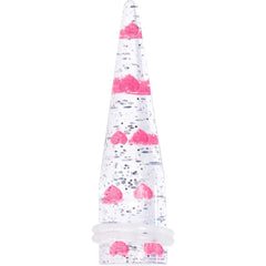 Clear Acrylic Glitter Pink Heart Confetti Taper 8G to 16mm