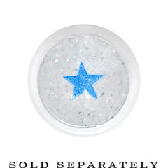 00G Clear Acrylic Glitter Blue Star Confetti Taper