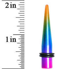 0G Acrylic Electric Rainbow Straight Taper