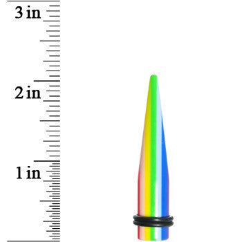 00G Acrylic Retro Rainbow Straight Taper