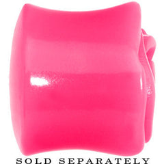 5/8 Pink Rose Flower Acrylic Saddle Plug
