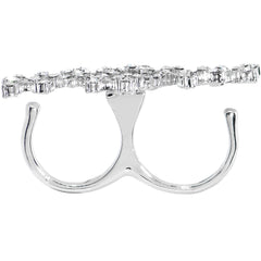 Crystalline Star Spangled Double Finger Ring