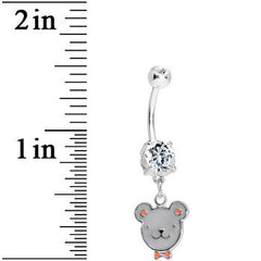 Crystalline Gem Teddy bear Delight Belly Ring