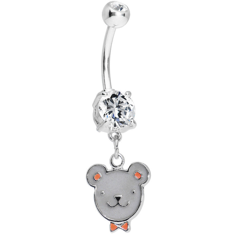 Crystalline Gem Teddy bear Delight Belly Ring