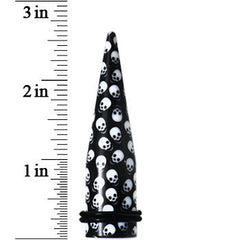 5/8 Black Acrylic Skull Logo Taper