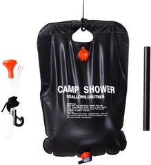 Camping Portable Solar Shower Bag 5 Gallons/20L with On/Off Shower Head for Camping Beach Swimming Outdoor Traveling Camping Accessories