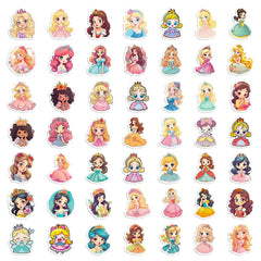 Princess Sticker Sheets – 100pcs Colorful Vinyl for DIY Projects