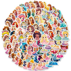 Princess Sticker Sheets – 100pcs Colorful Vinyl for DIY Projects