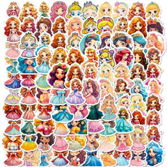 Princess Sticker Sheets – 100pcs Colorful Vinyl for DIY Projects