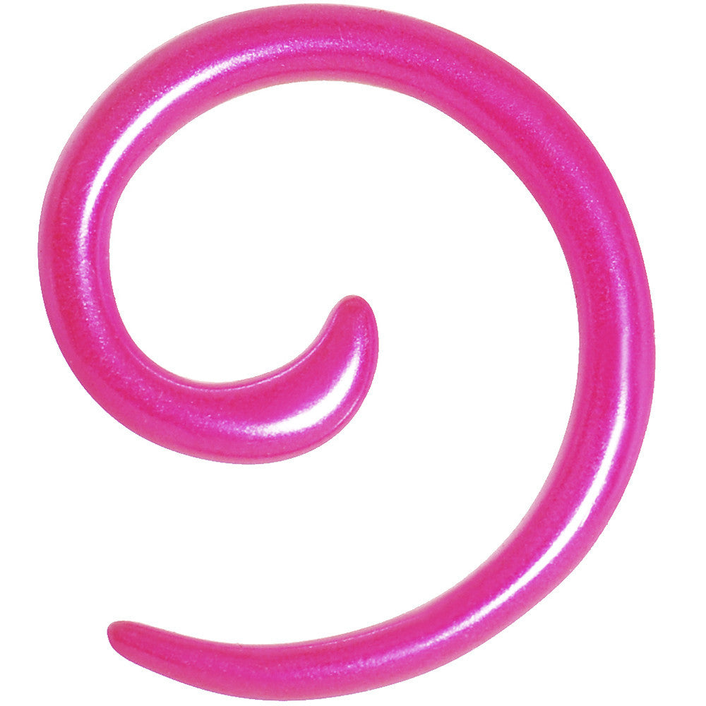 8G Hyacinth Pink Metallic Pearl Acrylic Spiral Taper