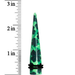 1/2 Green Acrylic Four Leaf Clover Field Taper