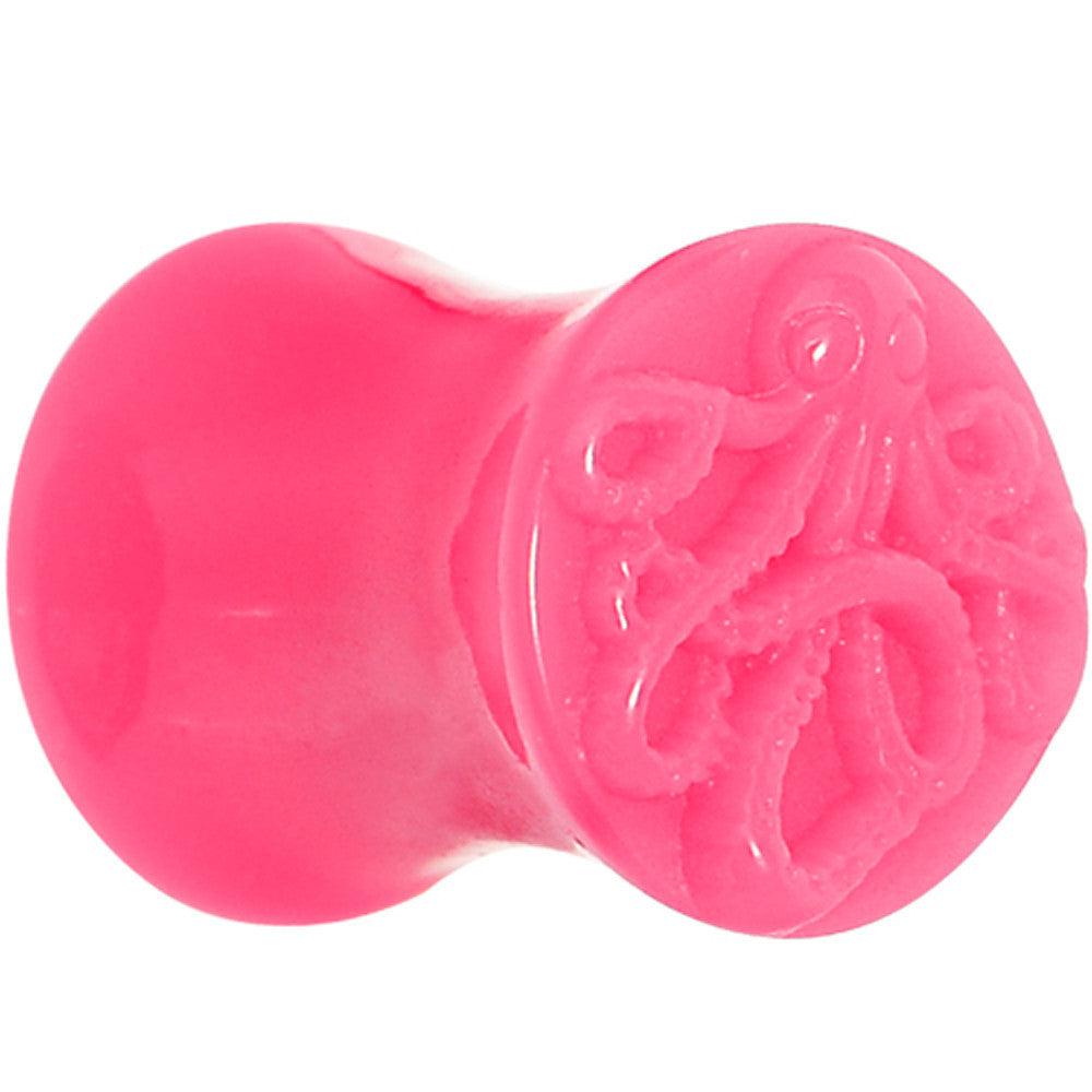0G Pink Acrylic Octopus Plug