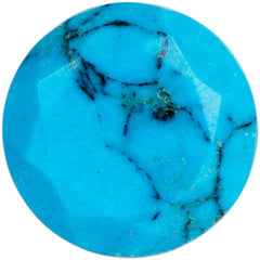 00G Turquoise Natural Stone Faceted Saddle Plug Set