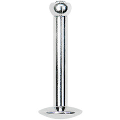14G 3/8 Internally Threaded 2.5mm Gem Ball Labret