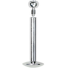14G 3/8 Internally Threaded 2.5mm Gem Ball Labret