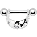 Silver 925 Clear Gem Mini Cartilage Shield Earring