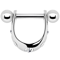 Silver 925 Clear Gem Mini Cartilage Shield Earring