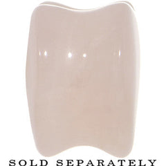 5/8 Natural Rose Quartz Sweet Heart Stone Saddle Plug Set