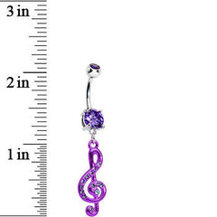 Tantalize Gem Treble Clef Drop Belly Ring