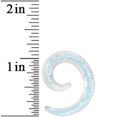 4G Aqua Sky Glow in the Dark Glass Spiral Taper Set