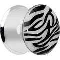 5/8 Stainless Steel Blue Tiger Print Solar Activated Saddle Plug