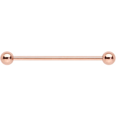 14G 1 1/4 Rose Gold Plated Straight Barbell
