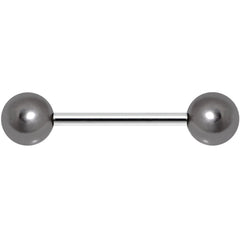 Grey Faux Pearl Acrylic Barbell Tongue Ring