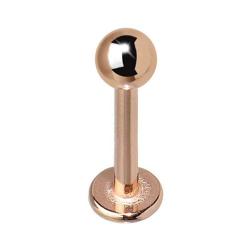 16G 5/16 Rose Gold Plated Labret Tragus Monroe