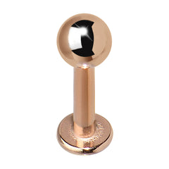 14G 5/16 Rose Gold Plated Labret Tragus Monroe