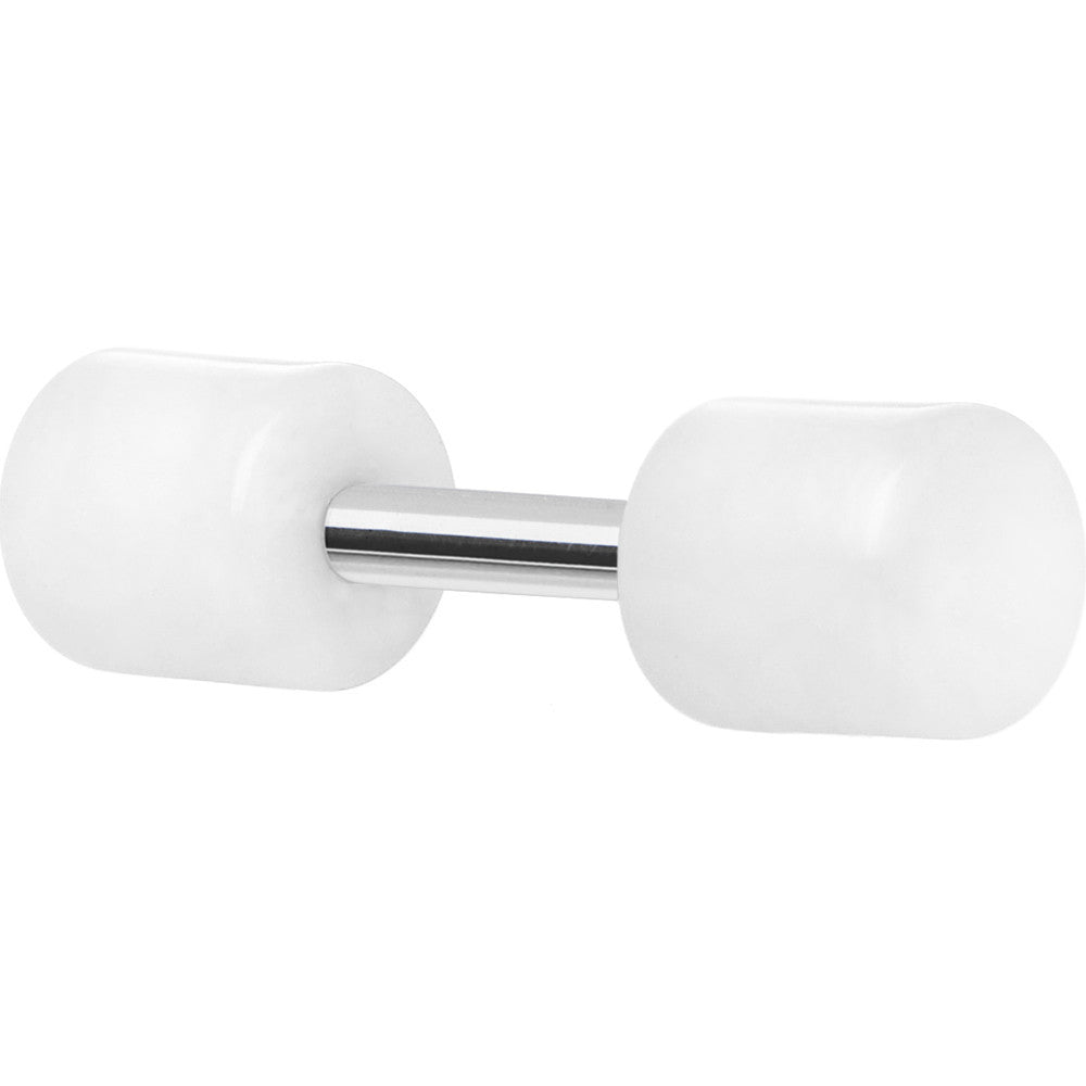 White Acrylic Cheater Plug Looks Like 6G