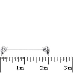 14G 1 1/2 Angel Wing Industrial Barbell