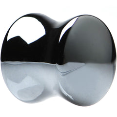 00G Natural Black Hematite Stone Saddle Plug Set