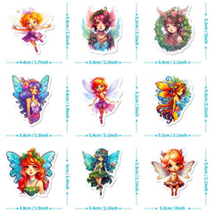 50 Fairy Vinyl Stickers – Waterproof, UV-Proof, No Duplicate Set