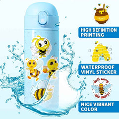 Honey Bee Vinyl Stickers – 50 Waterproof, Non-Duplicate Set