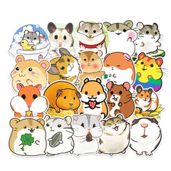 50 Hamster Vinyl Stickers – Waterproof Cute Decals for Decor