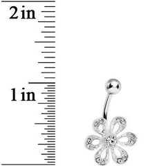 Crystalline Gem Sparkling Spring Flower Belly Ring
