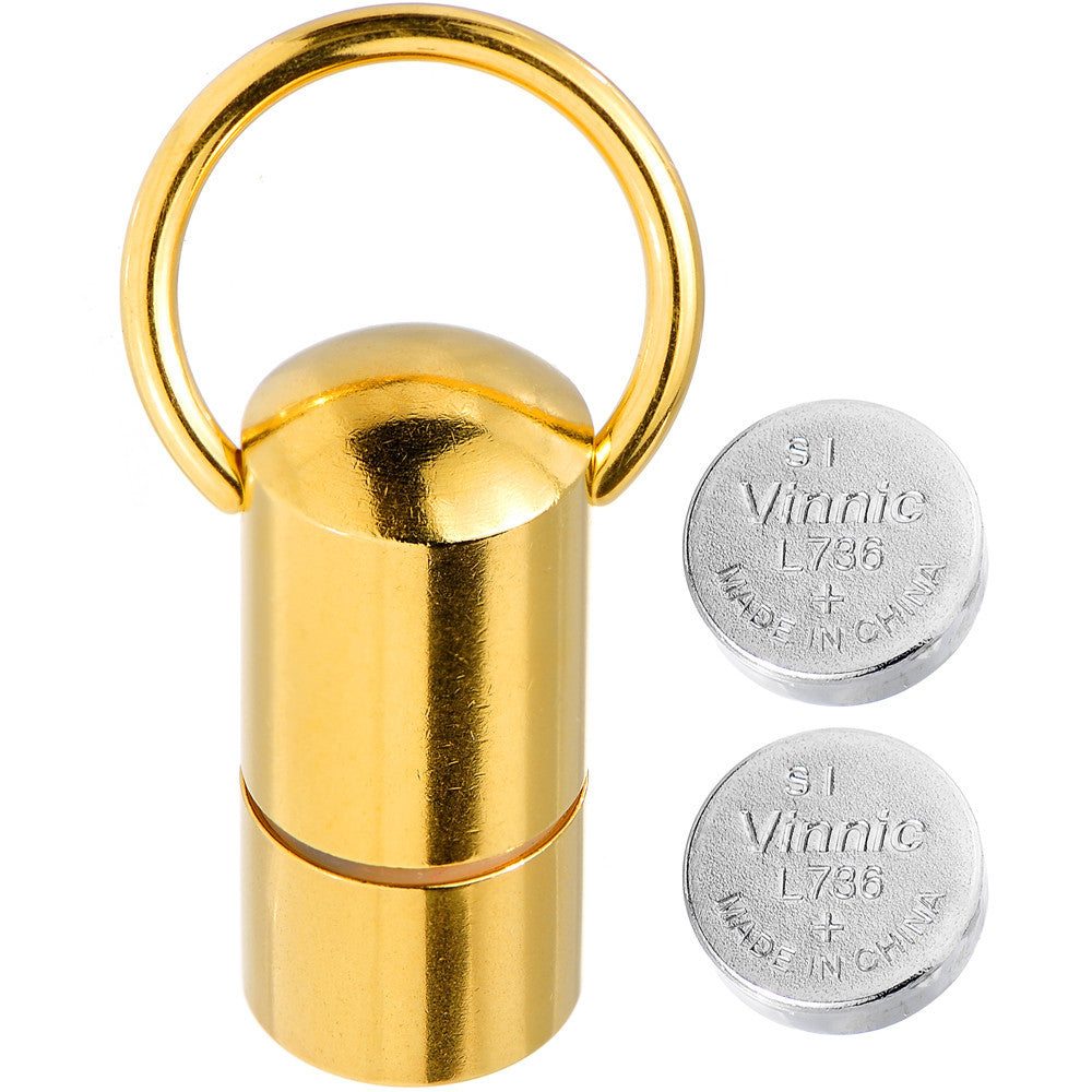 14G Gold Anodized Titanium Lix Oral Vibrator Captive Ring