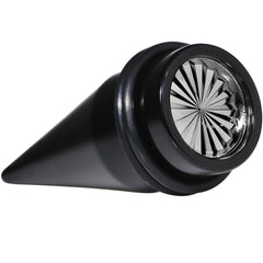 Black Acrylic Grey Flashy Tire Rim Taper 2G to 20mm