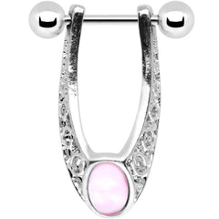 Pink Gem Bunches of Bubbles Dangle Helix Cartilage Earring