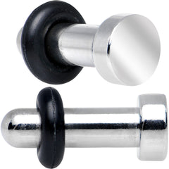 8G Stainless Steel Single Flare Flat Top Plug