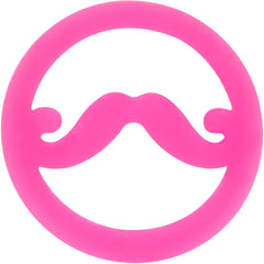 25mm Pink Silicone Dapper Mustache Tunnel Plug