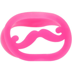 1/2 Pink Silicone Dapper Mustache Tunnel Plug